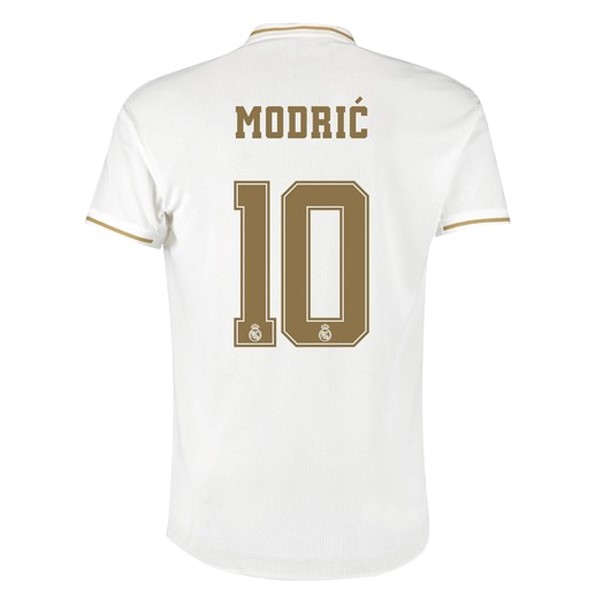 Camiseta Real Madrid NO.10 Modric 1ª 2019-2020 Blanco